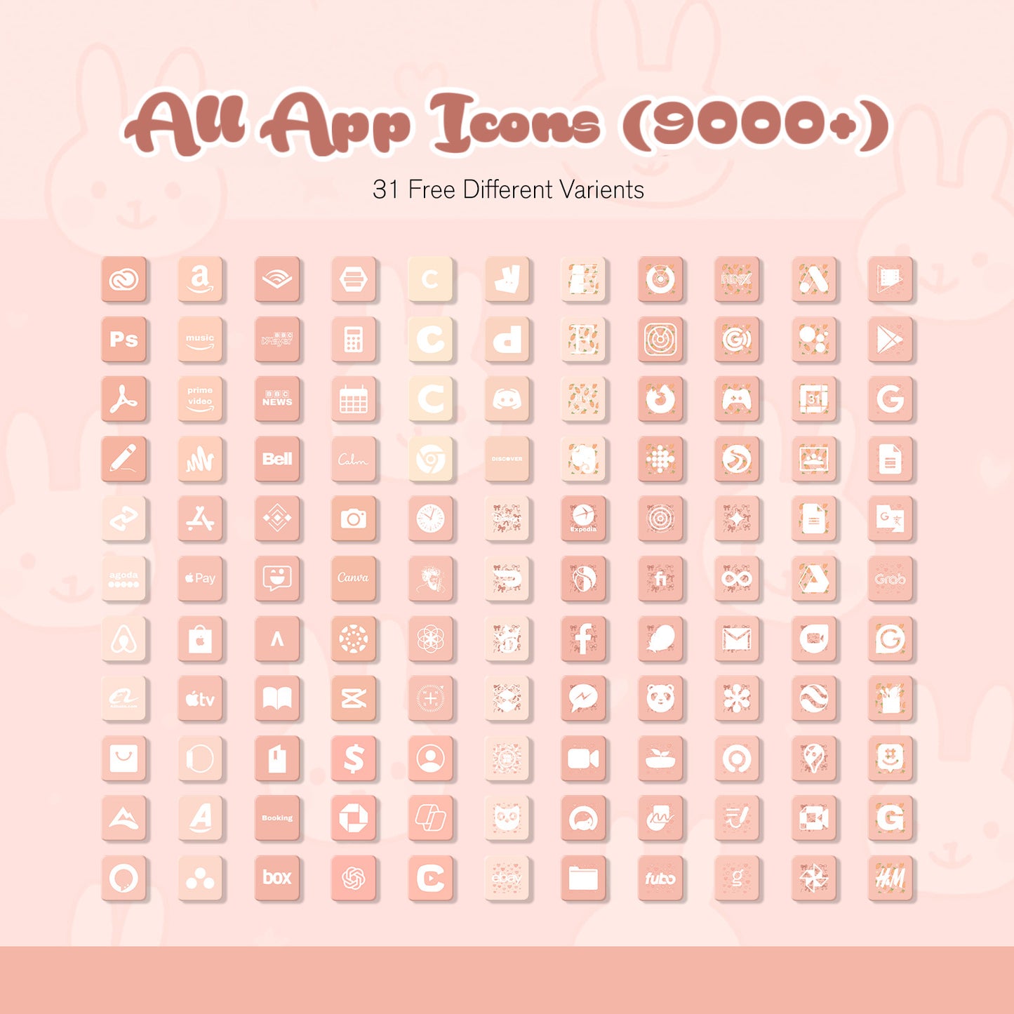 Bunny Bloom - Soft Aesthetic iPad Kit