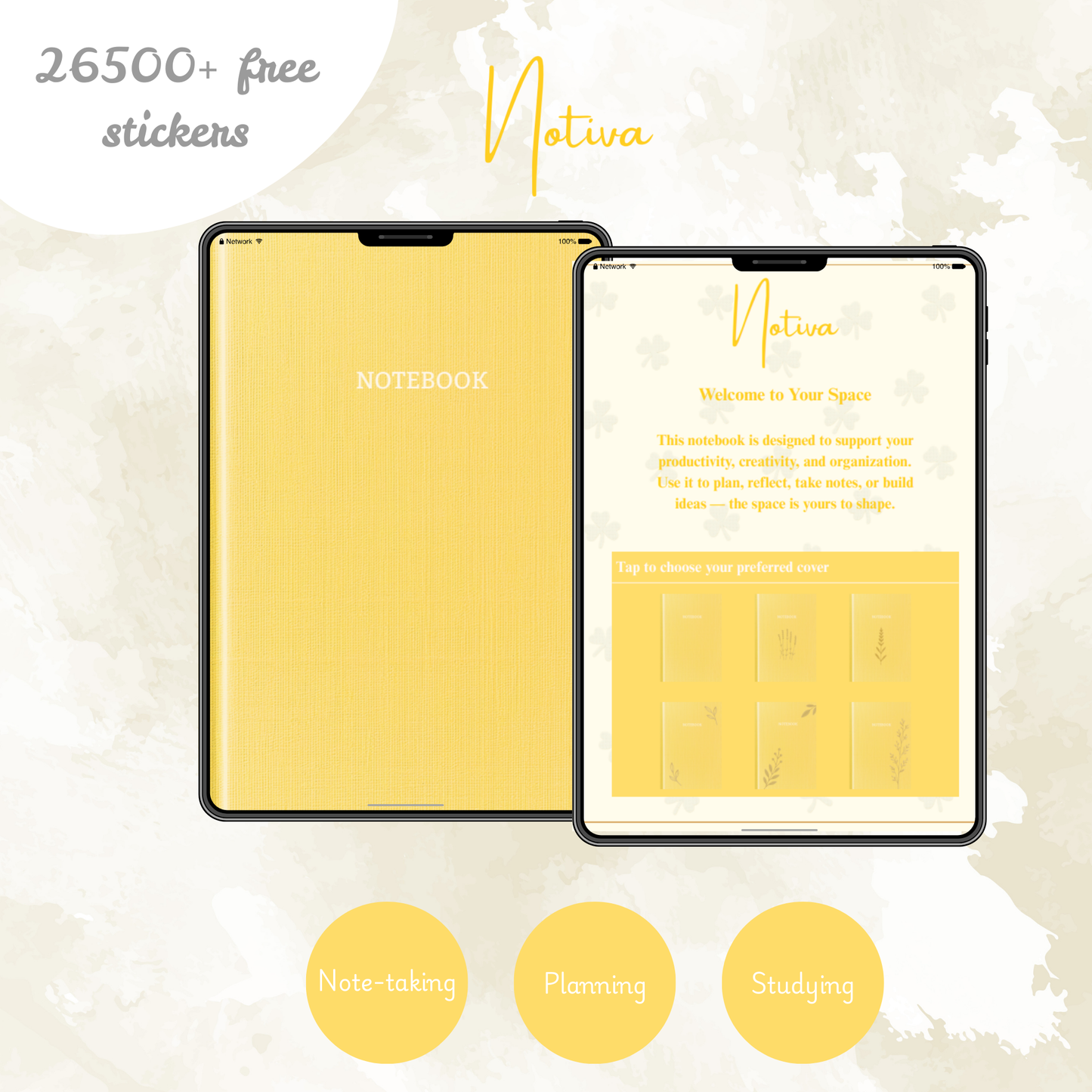 Golden Bloom Notebook