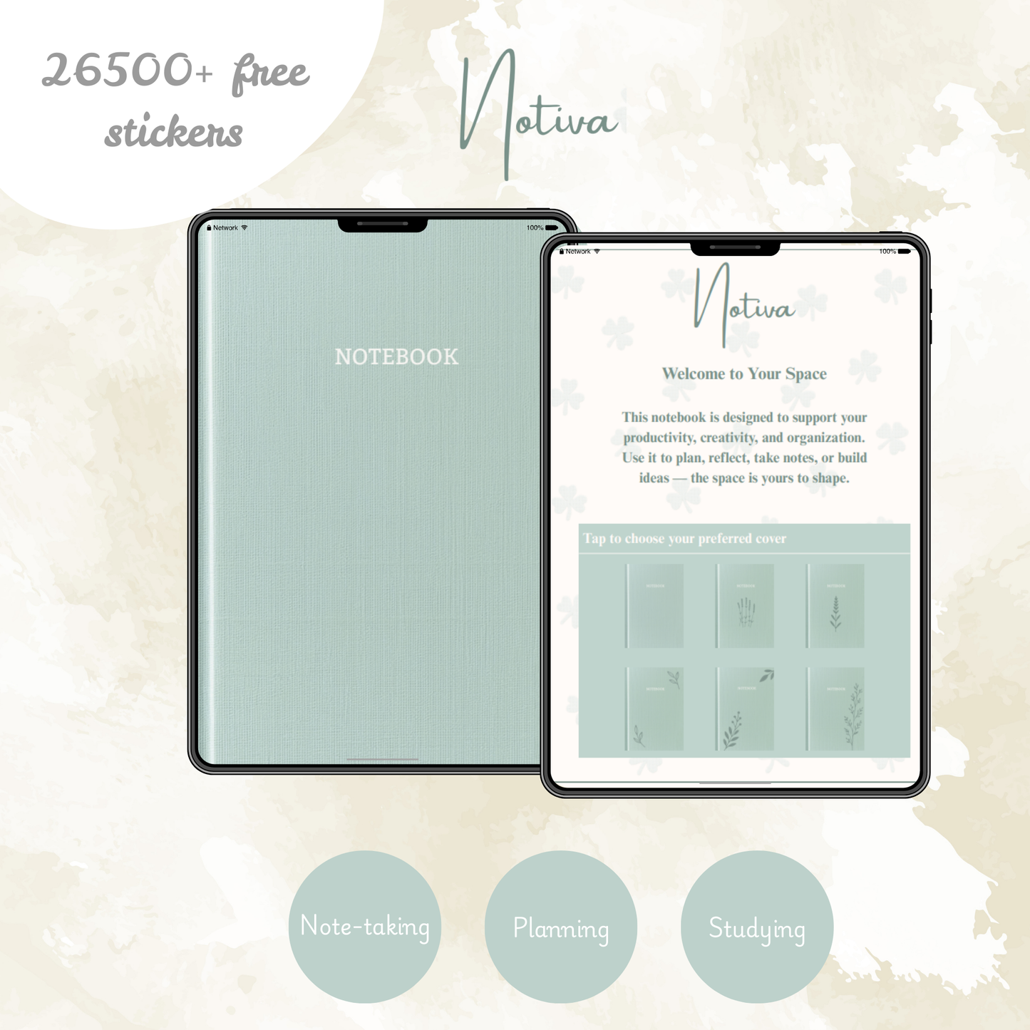 Mint Veil Notebook