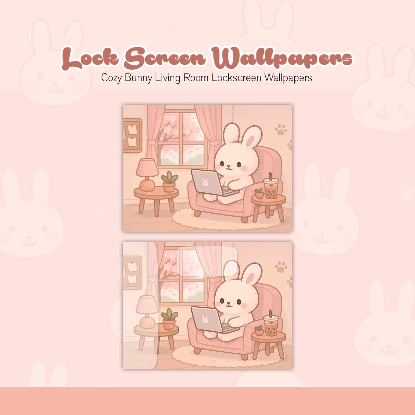Bunny Bloom - Soft Aesthetic iPad Kit