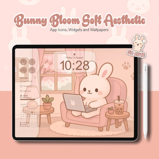 Bunny Bloom - Soft Aesthetic iPad Kit