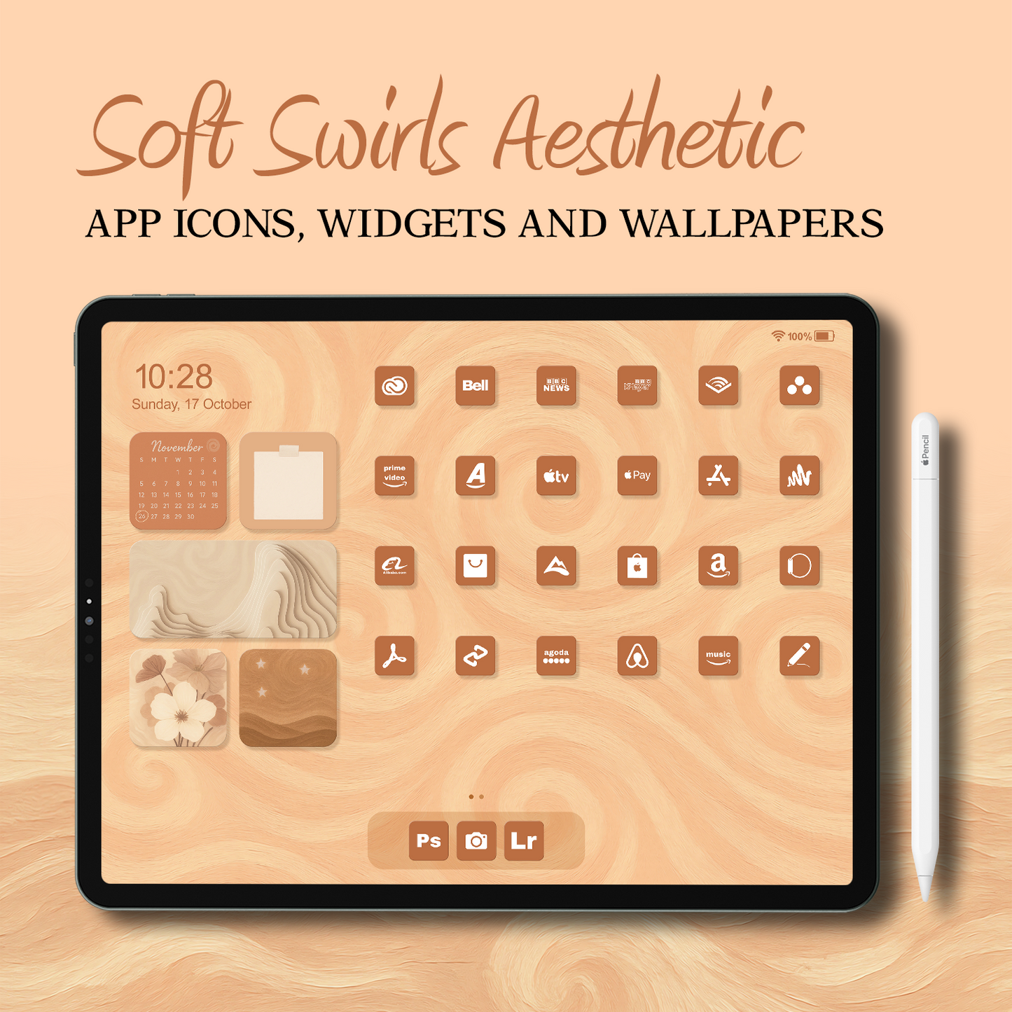 Soft Swirls – Aesthetic Home Screen Set