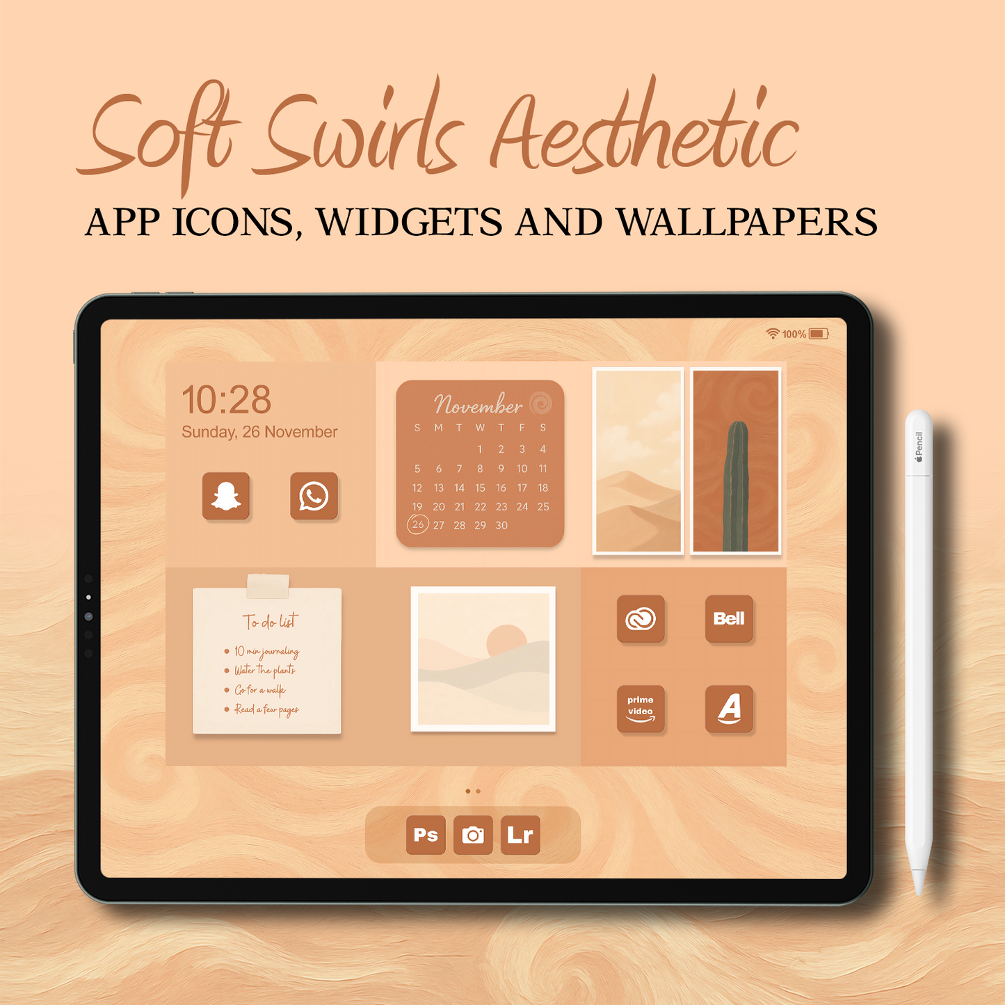 Soft Swirls – Aesthetic Home Screen Set