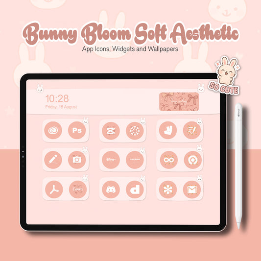 Bunny Bloom - Soft Aesthetic iPad Kit