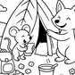 Cozy Forest Camp Coloring Book With 25 Pages