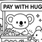 Whimsy Town Cozy Critter Coloring Book With 30 Pages